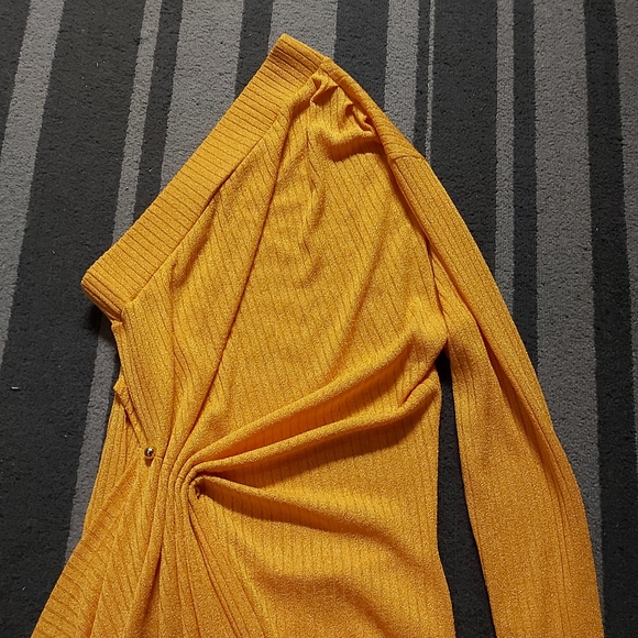 Dodo Bar Or Size 10 Hanna One-sleeve Gathered Ribbed-knit Polyester Midi Dress - Picture 3 of 7